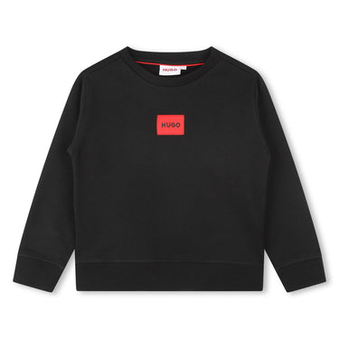 Sudadera HUGO negra para niños y adolescentes